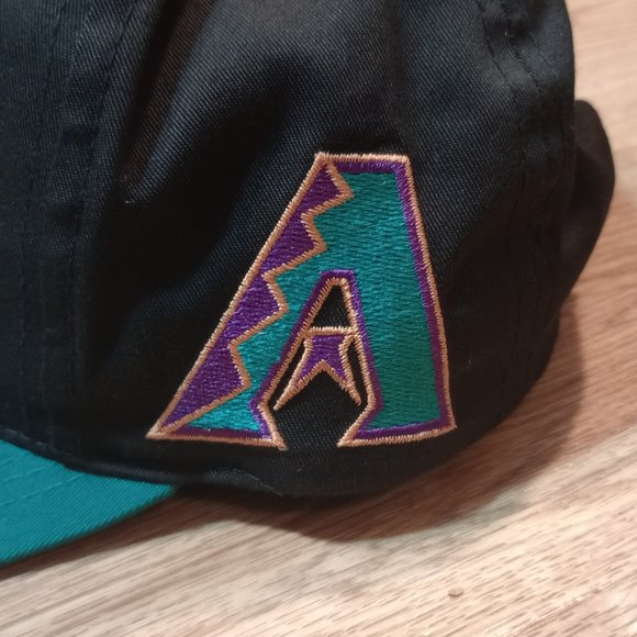VINTAGE 90s Arizona Diamondbacks Hat Wave Snapback G Cap Spellout One Size Adult - Picture 4 of 13